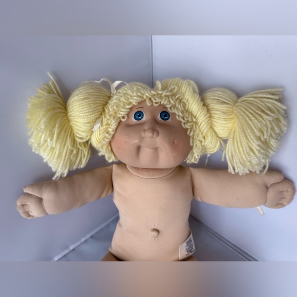 Vintage 1980’s Cabbage Patch Kid Jesmar Spain Lemon Double Pony Blue Eyes HM2 - Picture 8 of 15
